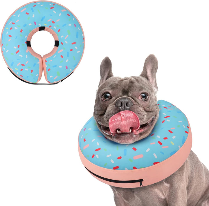 Inflatable Dog Cone Collar Alternative after Surgery, Doggie Neck Donut Collar Recovery Ecollar, Soft Dog Cone for Small Medium Large Dogs