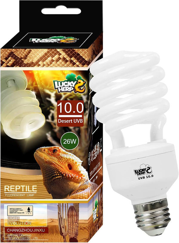 Desert UVA UVB Reptile Light Bulb 10.0 26W Compact Fluorescent Lamp