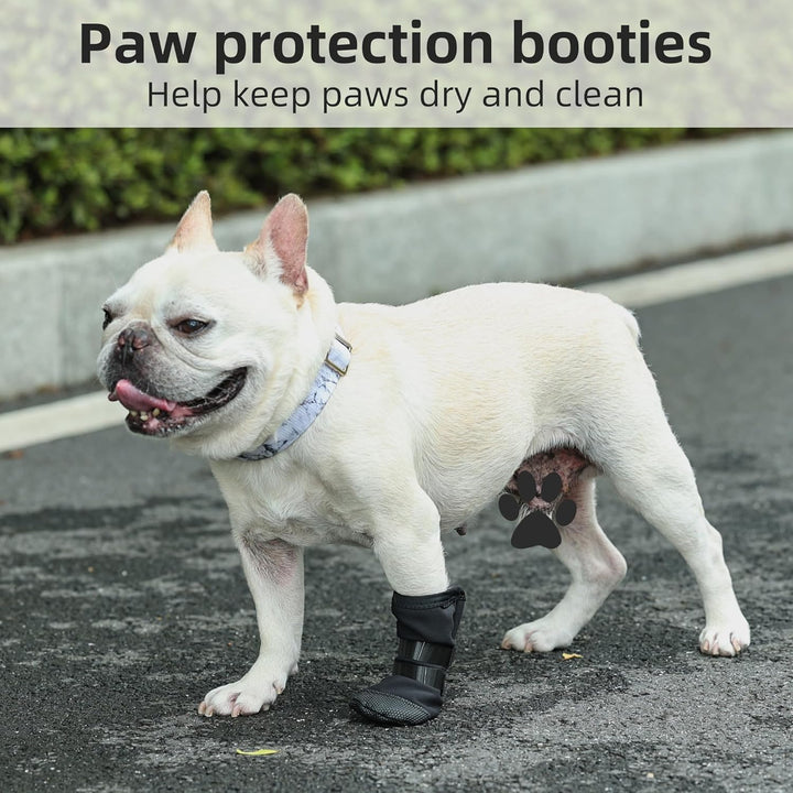 Dog Paw Wound Recovery Boot, Breathable Dog Bootie for Injured Paw, Anti-Slip Dog Shoe with Self-Adhesive Strap, Dog Paw Protector for Outdoor Walking & Keep Dogs from Licking Wounds (L)
