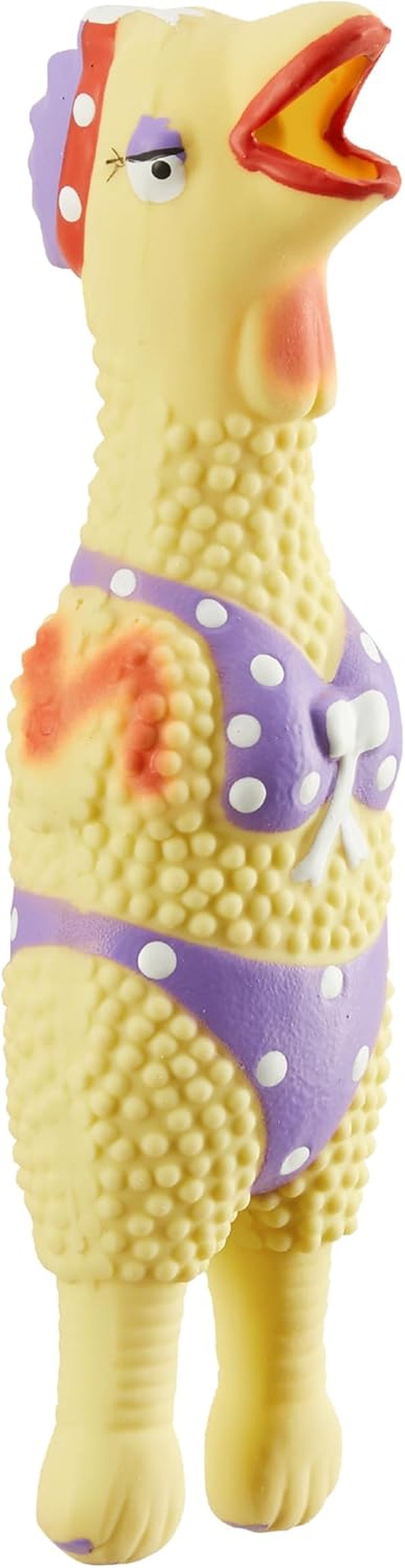 by Charming Pet Squawkers Earl Latex Squeaky Rubber Chicken Dog Toy, Funny Interactive Holiday Toy for Dogs, Large Size