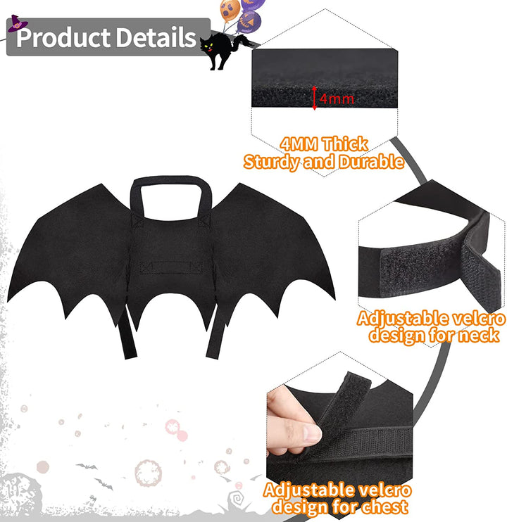 Halloween Cat Costume for Cats Dogs Pet Bat Wings Cat Dog Bat Costume Wings