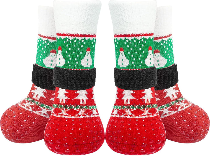 anti Slip Dog Socks to Prevent Licking Paws, Dog Shoes for Hot Pavement, Dog Booties for Small Medium Large Senior Dogs, Traction Control Boots & Paw Protectors for Hardwood Floors