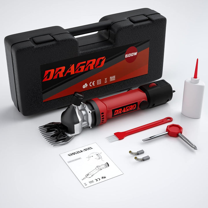 Sheep Clippers 600W, Professional Animal Shearing Machine, Farm Livestock Grooming Kit, Heavy Duty Electric Clippers for Thick Coat Animals (Sheep Clippers-600W)