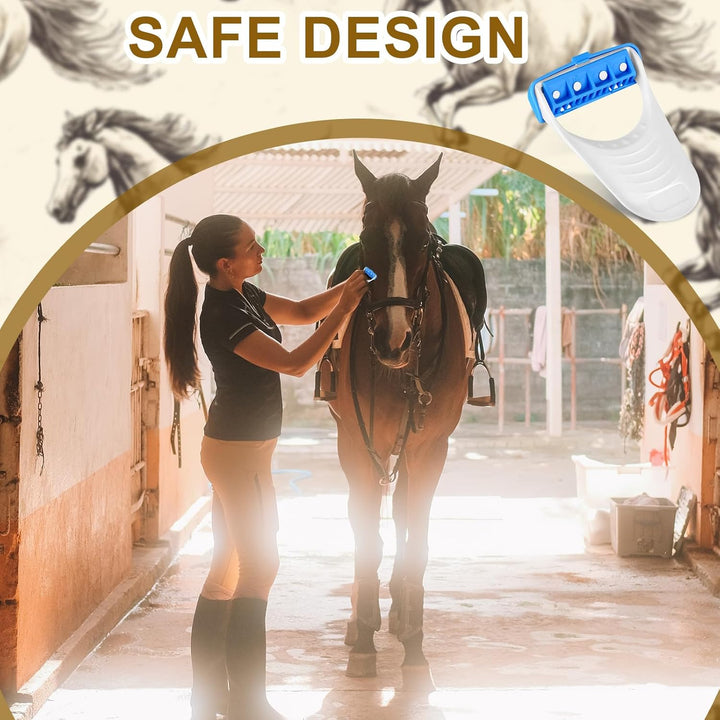 24 Pcs Horse Clippers Horse Grooming Razor Disposable Grooming Razor Horse Trimmer Shaver Kit Fit for Horse Dog, White&Blue