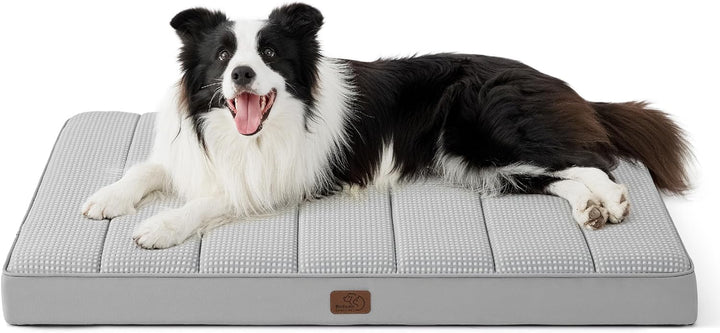 Dog Beds Large Sized Dog - Comfy Flat Pet Beds with Removable Washable Cover, Orthopedic Egg Crate Foam Puppy Mat, Suitable for Pet up to 65 Lbs