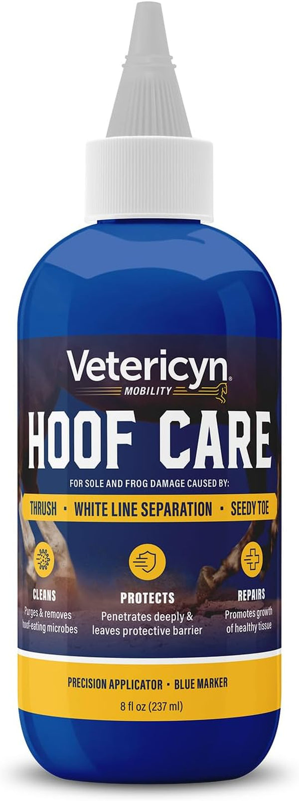 Mobility Equine Hoof Care for Sole and Frog Damage Caused by Thrush, White Line Separation, and Seedy Toe. 8 Ounces
