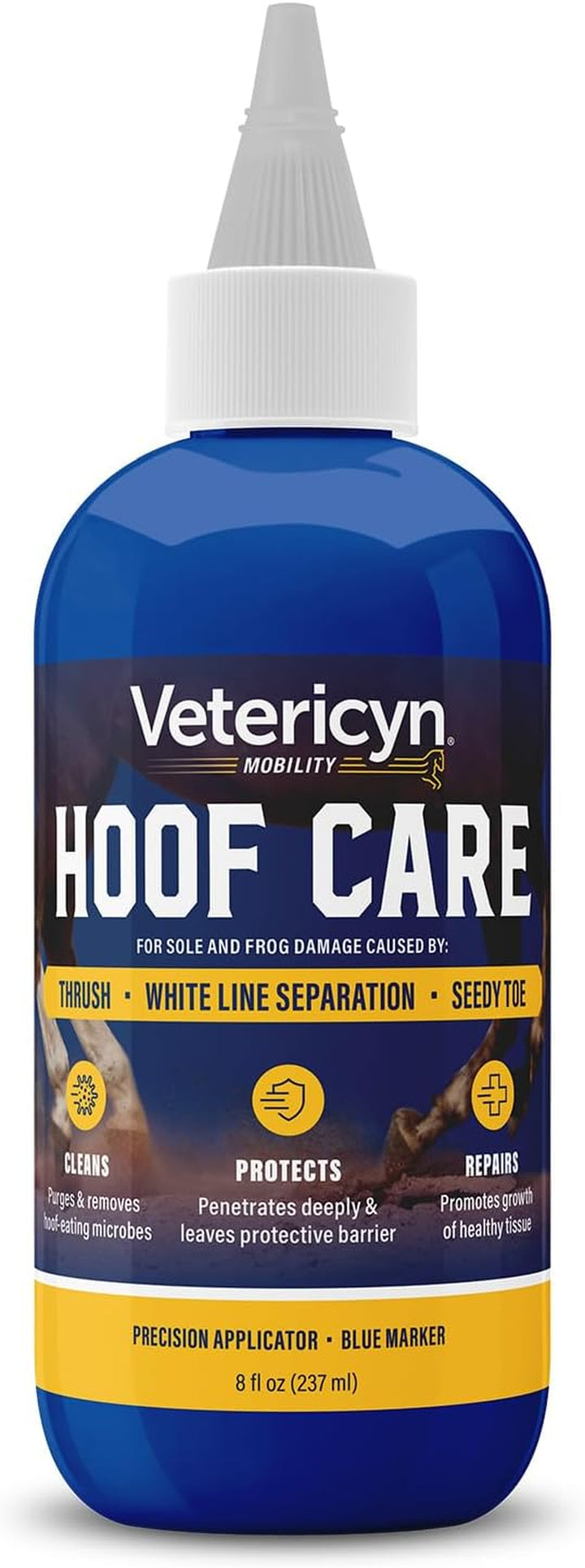 Mobility Equine Hoof Care for Sole and Frog Damage Caused by Thrush, White Line Separation, and Seedy Toe. 8 Ounces