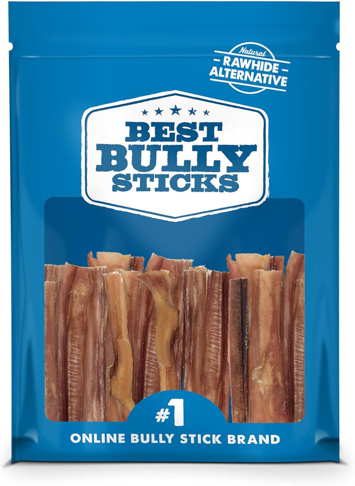 4 Inch Bully Sticks - 8 Oz (Pack of 1) - Natural Grass-Fed, Grain and Rawhide Free, Ideal for Small or Young Canines