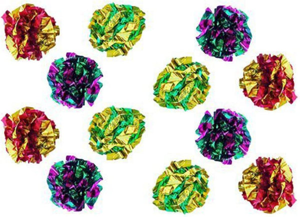 Original Mylar Crinkle Balls Cat Toys - 12 Pack
