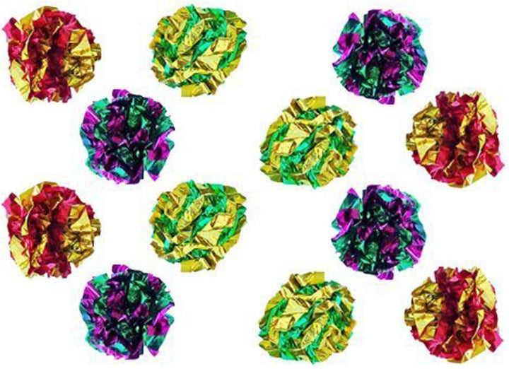 Original Mylar Crinkle Balls Cat Toys - 12 Pack