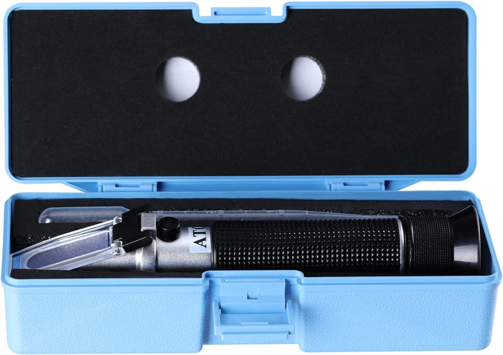 Aquariums Salinity Refractometer for Seawater Marine Fish-Keeping, Dual Scales Specific Gravity Salinity Meter Hydrometer 0-100Ppt & 1.000-1.070, Saltwater Tester with ATC Function