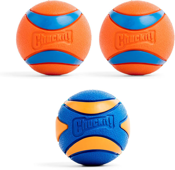 Ultra Ball Dog Toy - Medium Bouncy Fetch Balls for Dogs 20-60 Lbs - Made from Durable Rubber - Floating Water Pet Toys - Size Medium - 2.5-Inch Diameter - Pack of 2