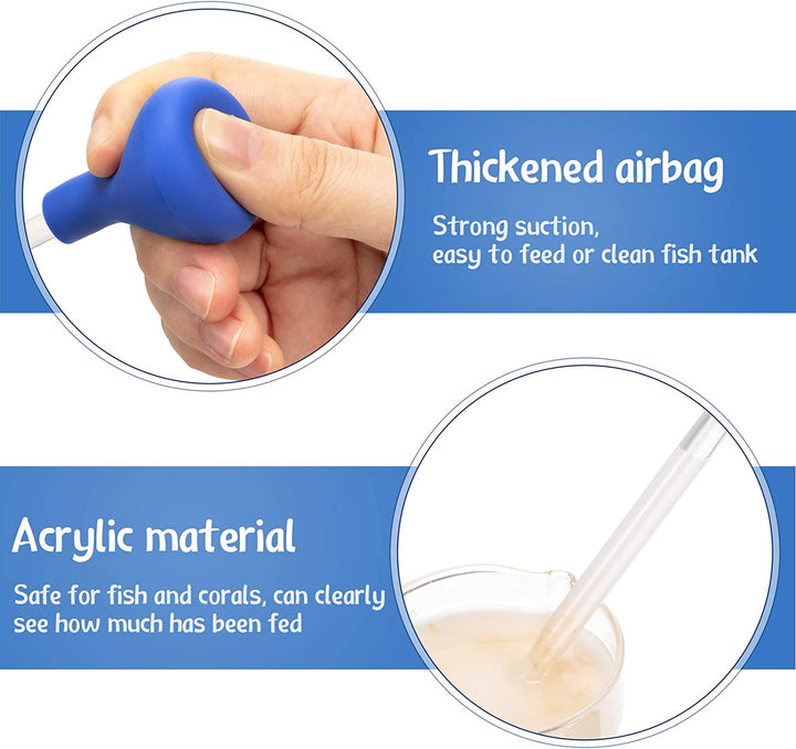 3 Pieces Axolotl Tank Accessories, Extra Long Tweezers for Aquarium, Coral Feeder Long Syringe, Fish Feeding Tongs Tweezers for Reef Roids Aquatic Plant Spider Snake Lizard