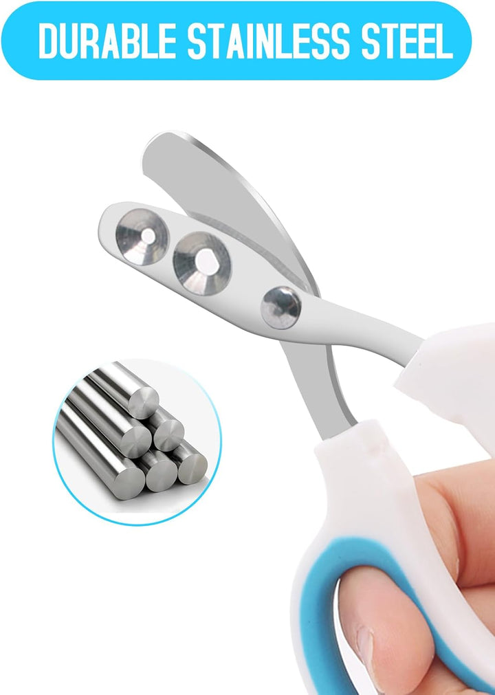 Stainless Steel Bearded Dragon Nail Clippers,Lizard Nail Clippers,Bearded Dragon Supplies,Bearded Dragon Nail Scissors for Small Reptiles,Turtle,Chameleon,Iguana，Hedgehog（Blue）