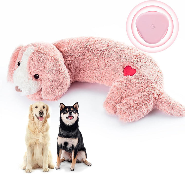 Heartbeat Toy Puppy Heartbeat Stuffed Animal Heartbeat Plush Toy for Puppy, Dog Heartbeat Toy for Pet Anxiety Relief Behavioral Sleep Aid Crate Kennel Training Puppy Cuddly Comfort Toy…