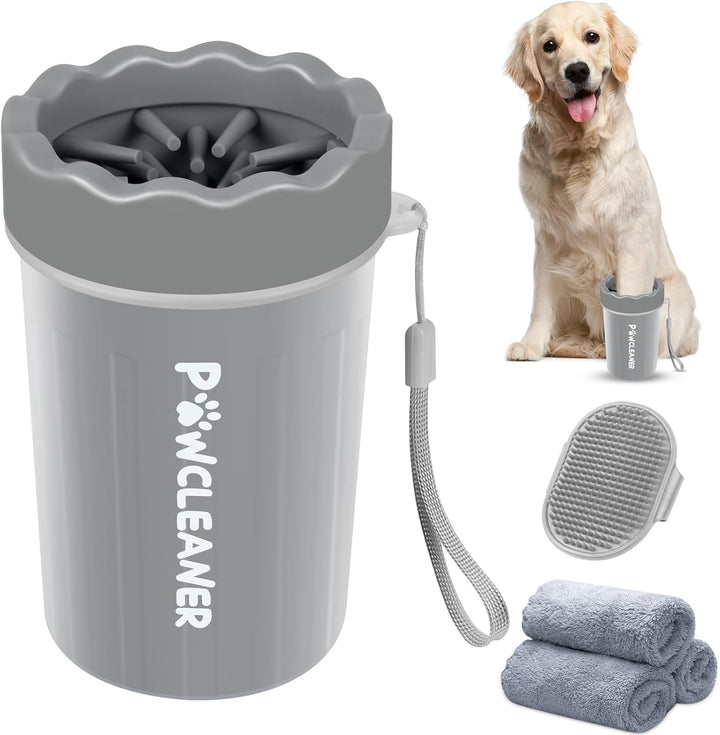 Dog Paw Cleaner, Dog Paw Washer, Paw Muddy Paw Cleaner, Pet Foot Cleaner for Small Medium Large Breed Dogs/Cats (With 3 Absorbent Towel)
