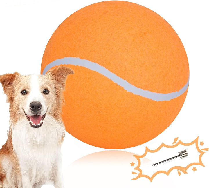 Giant 9.5" Dog Tennis Ball Large Pet Toys Funny Outdoor Sports Ball with Inflating Needles for Small Medium Large Dog