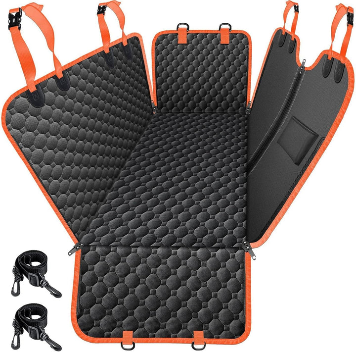 Dog Car Seat Cover for Back Seat, 2025 Upgraded 600D Heavy Duty Waterproof & Scratch-Resistant Dog Hammock for Car, Back Seat Pet Cover for Dogs with Sedan, Trucks and Suvs, Standard, Black