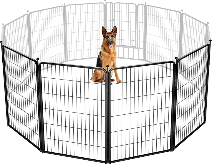 Rollick Unleashed Dog Playpen for Indoor, Yard, RV Camping, 24 Inch 8 Panels for Small and Puppy Dogs, Black│Patented