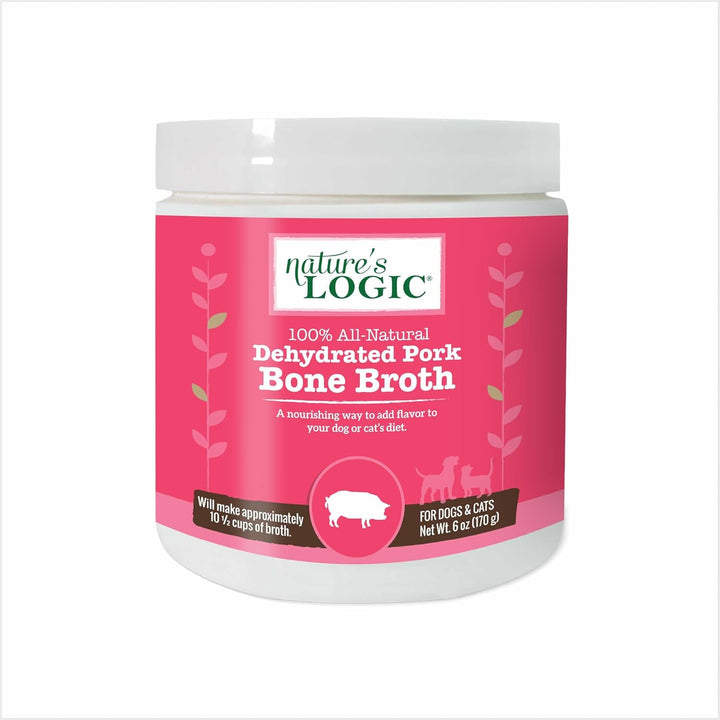Dehydrated Bone Broth Powder - 100% Natural Dog & Cat Topper - Rich in Glucosamine & Chondroitin - Boosts Immune System - Gluten-Free, No Synthetic Ingredients - Chicken, 6Oz