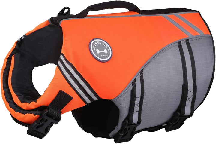 Sports Style Dog Life Vest, Dog Life Jacket for Swimming & Boating, Ripstop & Buoyancy for Puppy Doggy, Lifejacket with Handle, M, Blue