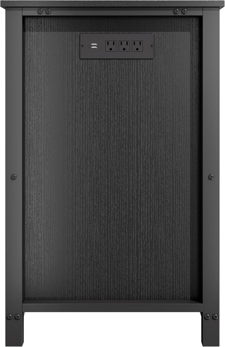 40-50 Gallon Fish Tank Stand with Power Outlets, 660LBS Capacity Heavy Duty Metal Aquarium Stand, Double Fish Tank Stand Table with Cabinet