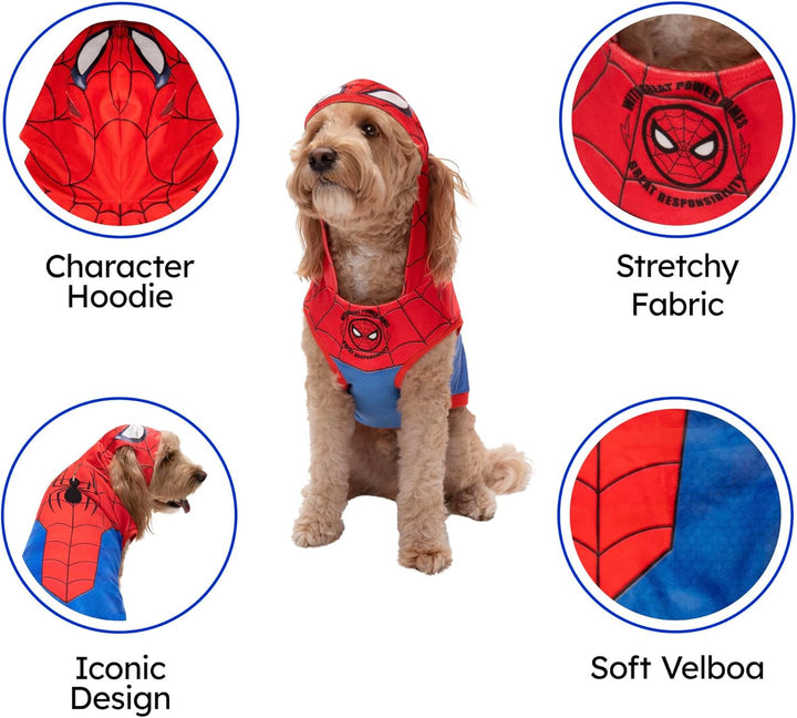 Marvel Spider-Man Costume Pet Hoodie | Pet Costumes M