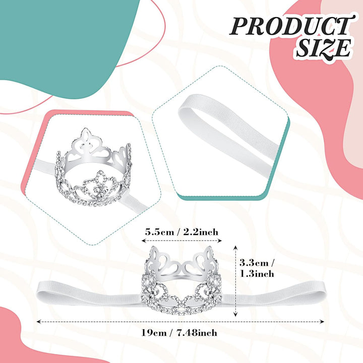 2 Pcs Dog Crown Headband Dog Tutu Dress Set Crystal Rhinestone Tiara Crown Tutu Skirt Pet Dress Costume for Puppy Birthday Party Wedding Photo Prop Costume(X-Large,Rose Red, White)