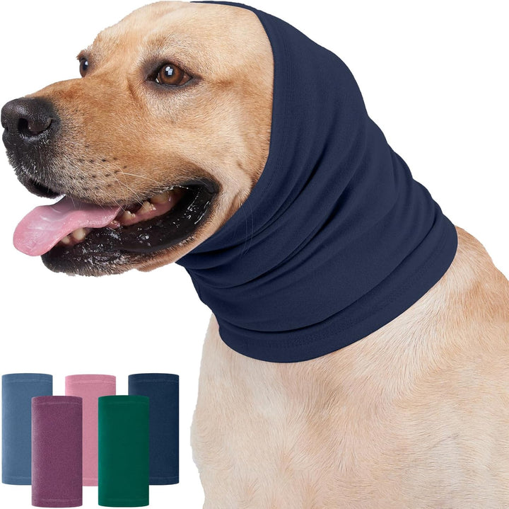 Dog Calming Hoodie Quiet Head Cover Sleeves-Ear Covers Hood for Noise Bath, the Grooming and Force Drying Head Protection for Anxiety Relief and Calming Dog Neck and Ear Warmer, Fireworks 1Pack