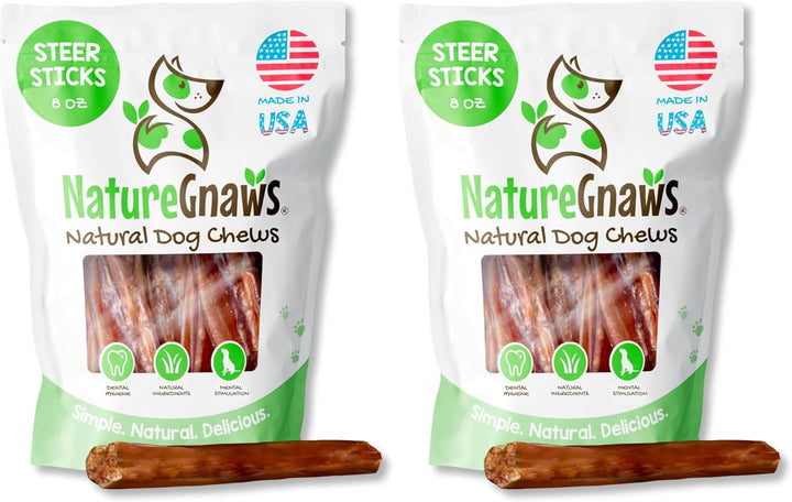 Bully Sticks for Dogs 11-12" (8Oz) - Mixed Thickness - Long Lasting for Aggressive Chewers and Large Dogs - Natural Beef Dog Chew Bones