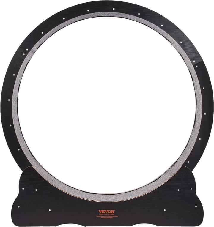 Cat Exercise Wheel, 43.3" Large Treadmill for Indoor Cats, Running Wheel with Detachable Carpet & Teaser for Running/Walking/Training, Suitable for Most Cats Black