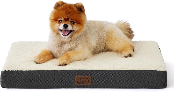 Dog Beds Large Sized Dog - Comfy Flat Pet Beds with Removable Washable Cover, Orthopedic Egg Crate Foam Puppy Mat, Suitable for Pet up to 65 Lbs