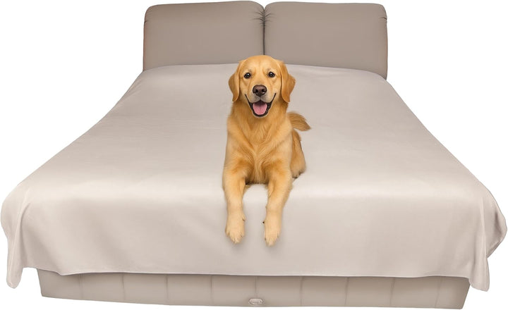 Thin Reversible Waterproof Protective Bed Cover (King Size, 100 X 96 Inch), for Pets, Babies; Incontinence, Dirt, Drool