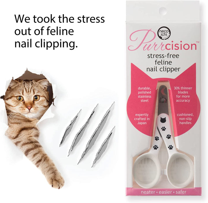 Purrcision Feline Cat Nail Clippers Stress-Free, Expertly Crafted in Japan, Neater, Easier, Safer, 30% Thinner Blades, No.1 Seller in Japan!