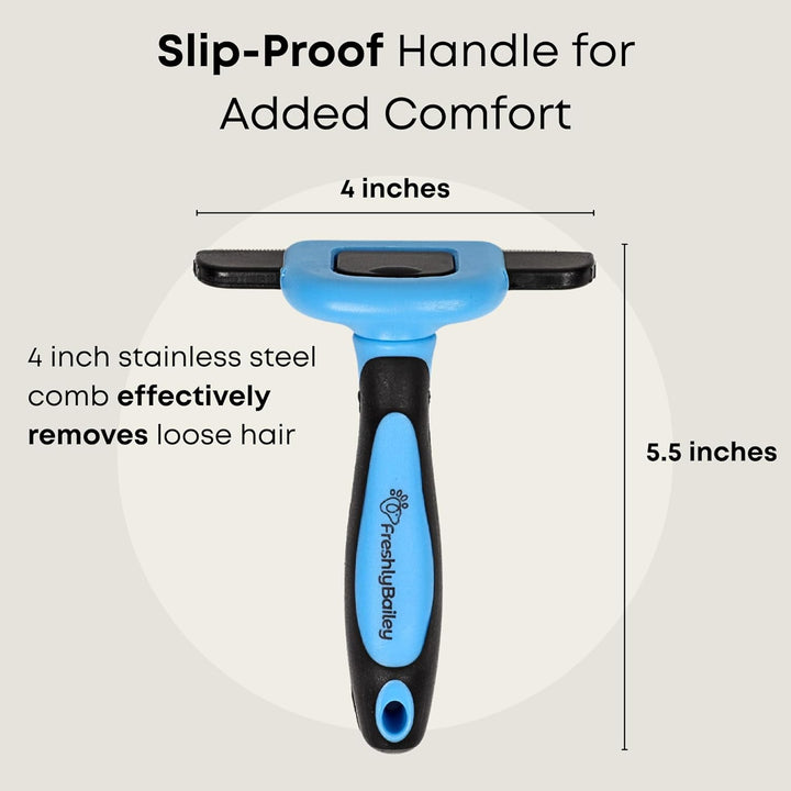 Deshedding Brush for Short Haired Dogs & Cats - Cat and Dog Brush for Shedding Short Hair - Highly Effective Deshedder Grooming Comb