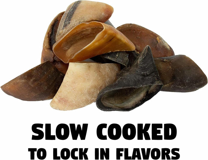Cow Hooves for Dogs - USA Made Dental Treats & Bully Sticks Alternative - Plain, Rawhide Free - 25 Pack