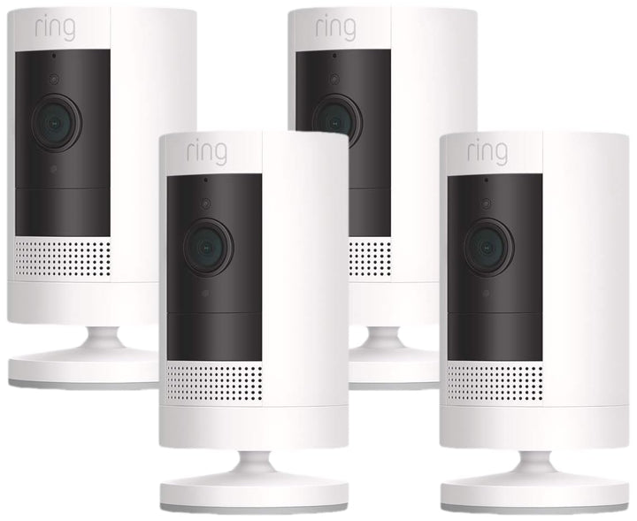 Outdoor Cam (Stick up Cam) | Weather-Resistant Outdoor Camera, Live View, Color Night Vision, Two-Way Talk, Motion Alerts, Works with Alexa | White