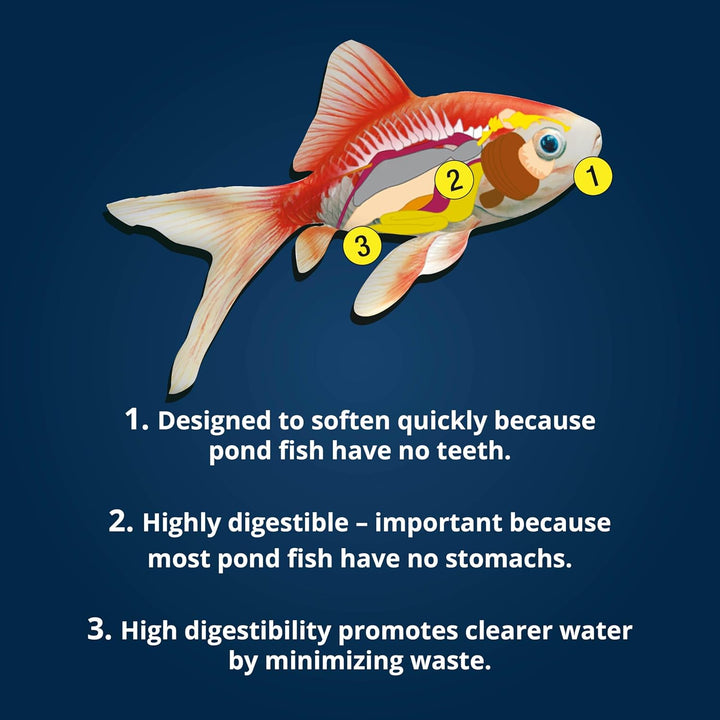 pond Koi Vibrance, Soft Sticks, Easy to Digest Floating Pond Food, 5.18 Lbs