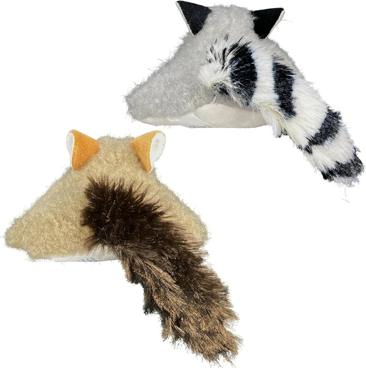 Lemur and Squirrel Cat Plush Set – 2 Piece Soft Cat Toys, Squirrel and Lemur Toy. (Pack of 2)