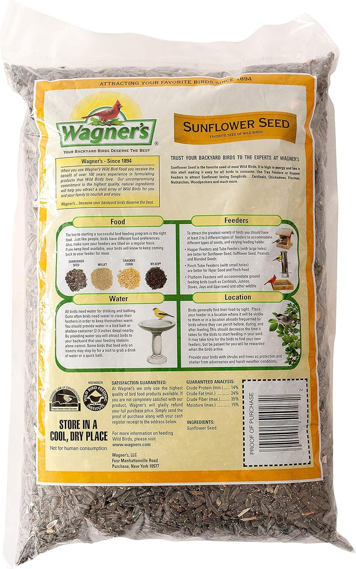 52023 Black Oil Sunflower Seed Wild Bird Food, 5-Pound Bag