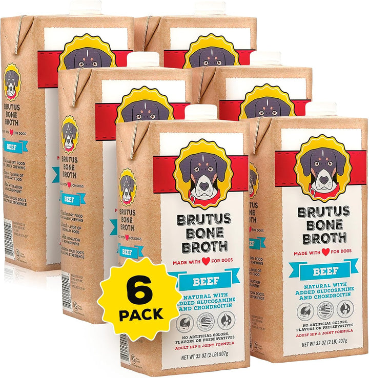 for Dogs - All Natural Bone Broth for Dogs with Chondroitin Glucosamine Turmeric -Human Grade Dog Food Toppers - Beef and Pork Bundle