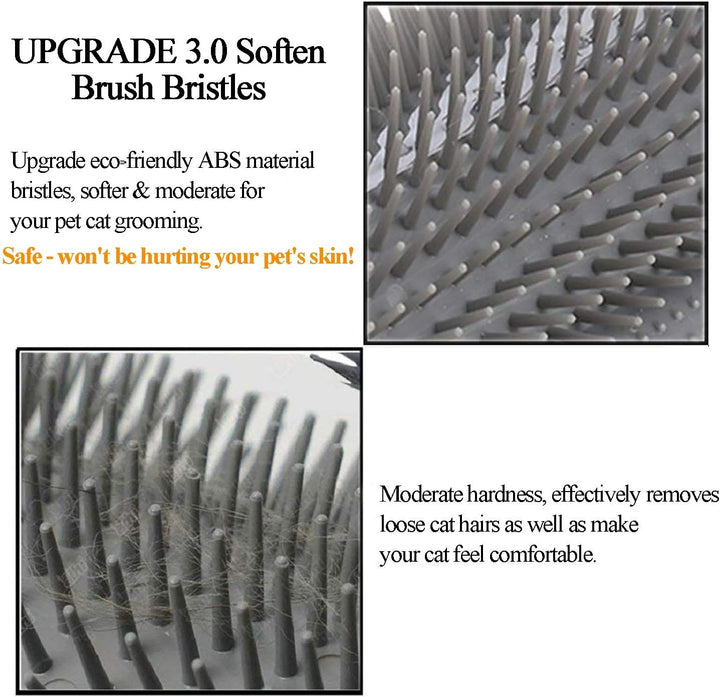 Cat Corner Scratcher Self Groomer with Catnip, 2 Pack Softer Cat Face Scratchers Wall Corner Grooming Massage Combs for Long & Short Fur Cats