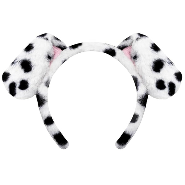 Dalmatian Ears Headband Dog Ears Headband for Women Costume Hair Accessories for Halloween Party Cosplay (Dalmatian Ears, One Size)