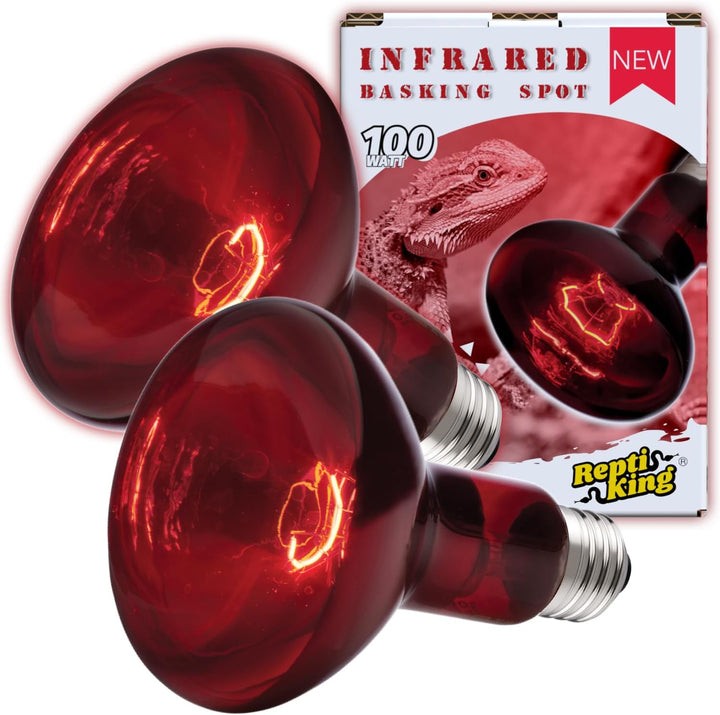 Basking Light for Reptiles, 2-Pack 100W Upgraded Intense Basking Spot, Reptile Heat Bulb Light, UVA Heat Lamp Bulbs for Bearded Dragon Turtle Chicken