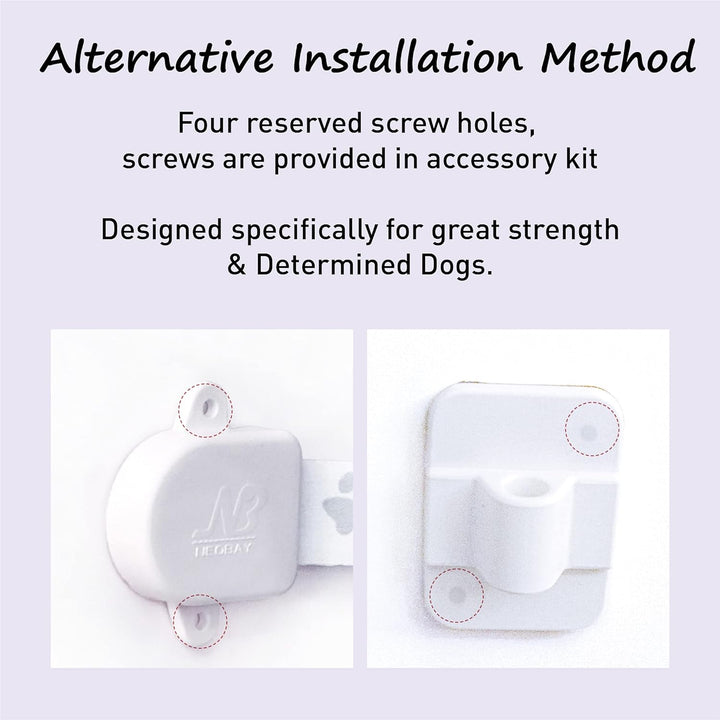 Adjustable Door Strap and Latch, Textile Cat Door Latch to Keep Dog Out of Litter Box, Economical Alternative of Pet Gates, Basic 1 Pack