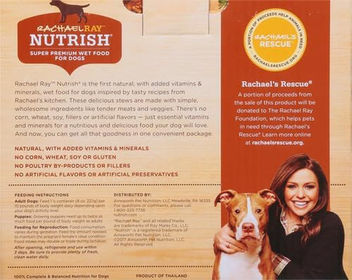 Rachael Ray  Premium Natural Wet Dog Food, Savory Favorites Variety Pack, 8 Ounce Tub (Pack of 6)