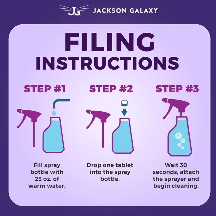 : Stain & Odor Remover - Pet Urine Remover - 23 Oz Bottle - 2 Fill Tablets Included - Eliminates Pet Stains & Odors Quickly - Works on Multiple Surfaces - Non-Toxic Formula