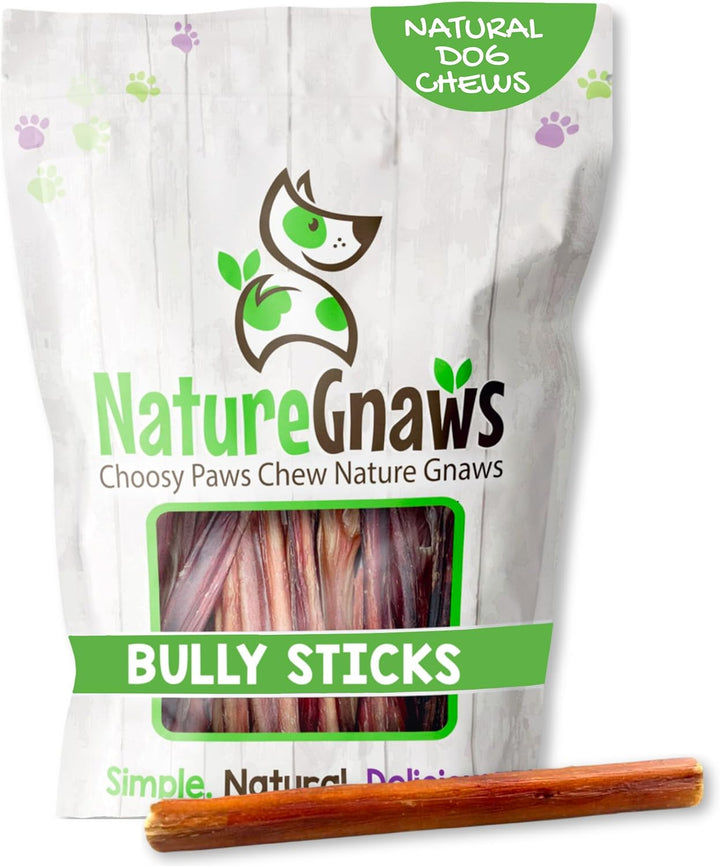 Bully Sticks for Dogs 11-12" (8Oz) - Mixed Thickness - Long Lasting for Aggressive Chewers and Large Dogs - Natural Beef Dog Chew Bones