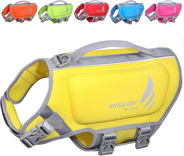 High Buoyancy Dog Life Vest, Swimming Vest with Handle, Dog Life Jacket for Swimming & Boating, Buoyancy for Puppy Doggy, S, Pink