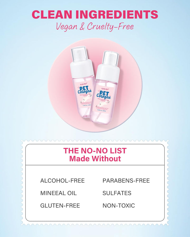 Dog & Cat Cologne | Long-Lasting Classic Powdery Scent | Fur-Conditioning, Non-Sticky Odor Control Formula | Travel-Friendly, 3.38 Fl. Oz